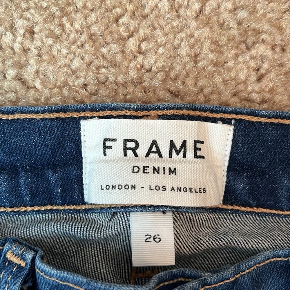 FRAME Le High Straight Fringe Hem Jeans - Picture 6 of 10